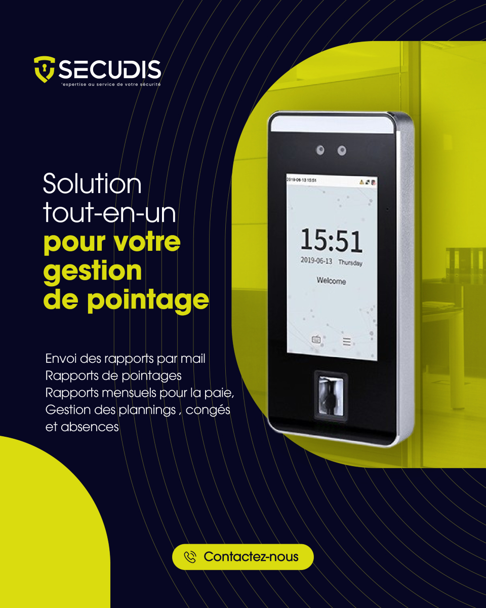 Pointeuse biométrique & logicielle – Gestion de pointage intelligente