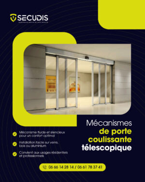 Mécanismes de Porte Coulissante Télescopique – Fluidité & Design Haut de Gamme | SECUDIS