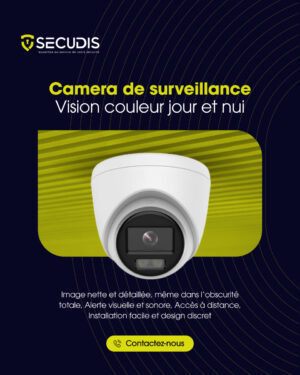 Caméra de Surveillance Couleur Jour/Nuit – Vision Nocturne Haute Définition