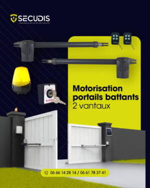 Motorisation pour Portails Battants – 2 Vantaux | SECUDIS