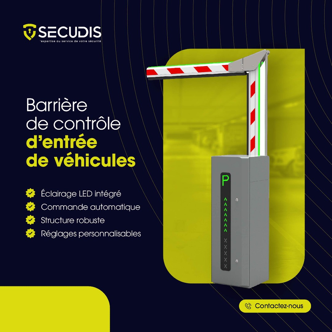 Barrière de Contrôle d’Entrée de Véhicules – SECUDIS